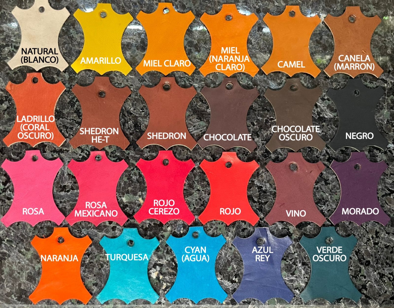 Muestrario de colores de piel Kukulcan